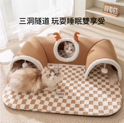 貓貓探險捉迷藏隧道