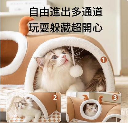 貓貓探險捉迷藏隧道