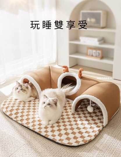 貓貓探險捉迷藏隧道
